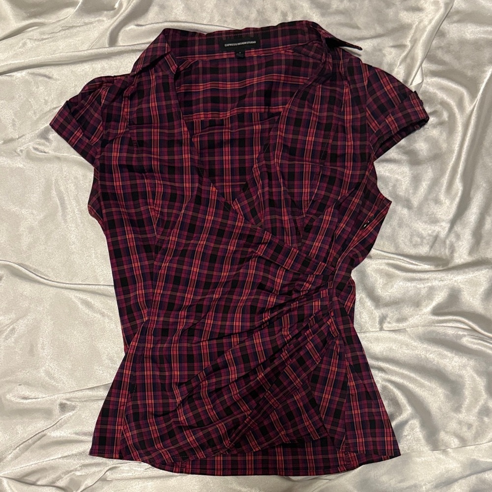 Vintage Plaid Blouse
